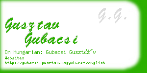 gusztav gubacsi business card